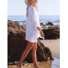 imageFlygo Womens Swimsuit Beach Cover Up Long Rollup Sleeve Chiffon Shirt Tunics Top