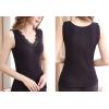 imageFlygo Womens Thermal Camisole Underwear Fleece Lined VNeck Cami Tank TopsBlack