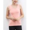 imageFlygo Womens Thermal Underwear Winter Warm Base Layer Fleece Lined Cami Tank TopsPink