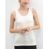 imageFlygo Womens Thermal Underwear Winter Warm Base Layer Fleece Lined Cami Tank TopsWhite