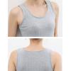 imageFlygo Womens Thermal Underwear Winter Warm Base Layer Fleece Lined Cami Tank TopsWine Red