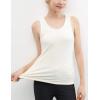 imageFlygo Womens Thermal Underwear Winter Warm Base Layer Fleece Lined Cami Tank TopsWine Red