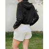 imageFlygo Womens UPF 50 Sun Protection Cropped Athletic Jackets Zip Up Hoodie Running Workout Shirts Outdoor JacketBlack