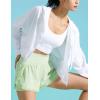 imageFlygo Womens UPF 50 Sun Protection Cropped Athletic Jackets Zip Up Hoodie Running Workout Shirts Outdoor JacketWhite