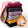imageFlygo Womens Winter Warm Fleece Hoodie Pullover Sherpa Lined Sweatshirt with PocketsBlack