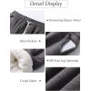 imageFlygo Womens Winter Warm Jogging Pants Sherpa Lined Sweatpants Sports Active SweatpantsDark Grey