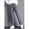 imageFlygo Womens Winter Warm Pants Sherpa Lined Sweatpants Athletic Joggers Fleece Pants02 Dark Grey