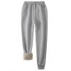 imageFlygo Womens Winter Warm Pants Sherpa Lined Sweatpants Athletic Joggers Fleece PantsLight Grey
