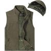 imageFlygo Mens Casual Lightweight Work Safari Travel Fishing Vest With Detachable HoodArmy Green