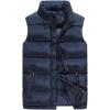 imageFlygo Mens Casual Winter Warm Outdoor Padded Puffer Vest Quilted Coat JacketBlue