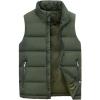 imageFlygo Mens Casual Winter Warm Outdoor Padded Puffer Vest Quilted Coat JacketGreen