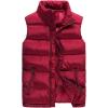 imageFlygo Mens Casual Winter Warm Outdoor Padded Puffer Vest Quilted Coat JacketRed