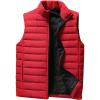 imageFlygo Mens Classic Zip Up Lightweight Vest Outdoor Padded Quilted Vests JacketsRed