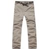 imageFlygo Mens Lightweight Quick Dry Windproof Waterproof Convertible Cargo PantsKhaki