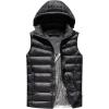 imageFlygo Mens Lightweight USB Electric Heated Vest Removable Hooded Body Warmer VestBlack