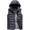 imageFlygo Mens Lightweight USB Electric Heated Vest Removable Hooded Body Warmer VestGrey