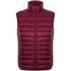 imageFlygo Mens Outdoor Lightweight Packable Puffer Vest Sleeveless Casual Work Down VestsWine Red