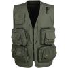 imageFlygo Mens Outdoor Work Utility Fishing Hunting Photography Travel Vest with Multiple Pockets Small Army Green