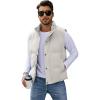 imageFlygo Mens Puffer Vest Winter Padded Vests Lightweight Stand Collar Sleeveless Jacket OuterwearLightKhakiXXL