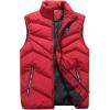 imageFlygo Mens Winter Outdoor Lightweight Sleeveless Padded Puffer Vest Jacket CoatRed