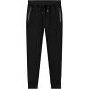 imageFlygo Mens Winter Thermal Fleece Tapered Joggers Running Sweatpants Active PantsBlack