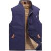 imageFlygo Mens Winter Warm Outdoor Utility Hunting Work Quilted Lined Canvas Vest02 Navy Blue