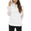 imageFlygo Women Quilted Pullover Puffer Vest Jacket Oversized Lightweight Sleeveless Down Vests OuterwearWhite