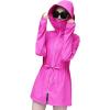imageFlygo Womens Casual Jackets UPFUV 50 Full Zip Hoodie Outdoor Sports Rash Guard ShirtsFuchsia