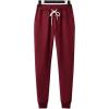 imageFlygo Womens Classic Drawstring Waist Sweatpants Active Lounge Jogger PantsWine Red