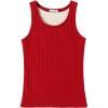 imageFlygo Womens Fleece Lined Tank Top Thermal Skinny Underwear TopsWine Red