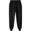 imageFlygo Womens Jogger Sweatpants Drawstring Waist Thermal Fleece Lined Active PantsBlack