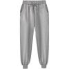imageFlygo Womens Jogger Sweatpants Drawstring Waist Thermal Fleece Lined Active PantsGrey