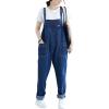 imageFlygo Womens Loose Baggy Denim Bib Overalls Jumpsuit Harem PantsStyle 05 Blue