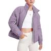imageFlygo Womens Oversized Puffer Jacket Lightweight Quilted Jackets Zip Up Warm Padded CoatPurple