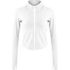 imageFlygo Womens Seamless Slim Athletic Full Zip Lightweight Workout Jacket with Thumb Holes02 WhiteS