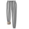 imageFlygo Womens Winter Warm Pants Sherpa Lined Sweatpants Athletic Joggers Fleece PantsLight Grey