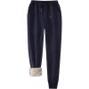 imageFlygo Womens Winter Warm Pants Sherpa Lined Sweatpants Athletic Joggers Fleece PantsNavy