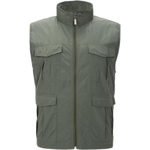 imageFlygo Mens Casual Lightweight Quick Dry Outdoor Work Photography Fishing Travel Vest with PocketsArmy Green
