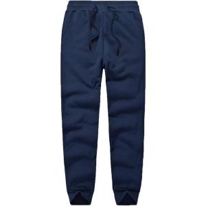 imageFlygo Mens Fleece Elastic Waist Sweatpants Joggers Active Sport Running Workout PantsBlue 2