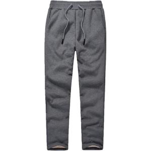 imageFlygo Mens Fleece Elastic Waist Sweatpants Joggers Active Sport Running Workout PantsGrey 1