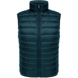 imageFlygo Mens Outdoor Lightweight Packable Puffer Vest Sleeveless Casual Work Down VestsGreen