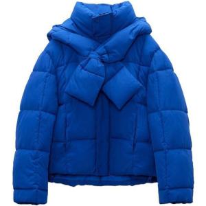 imageFlygo Puffer Jacket Womens Winter Jackets Warm Zip up Hooded Padded Bubble CoatsRoyal Blue
