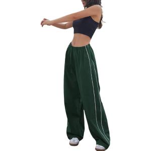 imageFlygo Track Pants Women Baggy Pants Y2k Cargo Pants Womens Spring Fashion Parachute Pant for WomenArmygreen