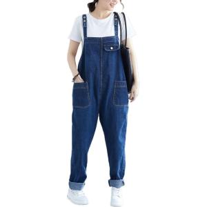 imageFlygo Womens Loose Baggy Denim Bib Overalls Jumpsuit Harem PantsStyle 05 Blue