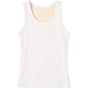 imageFlygo Womens Thermal Underwear Winter Warm Base Layer Fleece Lined Cami Tank TopsWhite