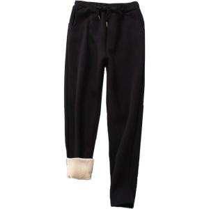 imageFlygo Womens Winter Warm Pants Sherpa Lined Sweatpants Athletic Joggers Fleece Pants02 Black