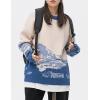 imageFlygo Mens Cow Sweater Harajuku Oversized Sweaters Chunky Casual Knit Pullover Jumper Fall Winter FashionBlue