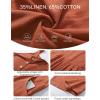 imageFlygo Overalls for Women Loose Fit Cotton Linen Bib Overalls Wide Leg Jumpsuits Casual 2025 Summer RompersRust