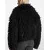 imageFlygo Womens Faux Fur Coat Jacket Fluffy 2025 Winter Jackets Lapel Long Sleeve Loose Shaggy Coats OuterwearBlack