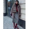 imageFlygo Womens Long Faux Fur Coats Fluffy Faux Fur Jacket Long Sleeve Lapel Furry Coats Fuzzy Winter JacketTaupe